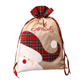 christmas canvas drawstring bag gift santa sacks