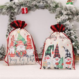 santa sack christmas drawstring bag