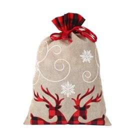 christmas large xmas gift candy drawstring bag santa sack