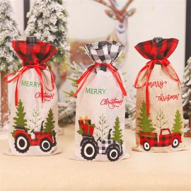 Christmas wine bottle sleeves Xmas table decorations 