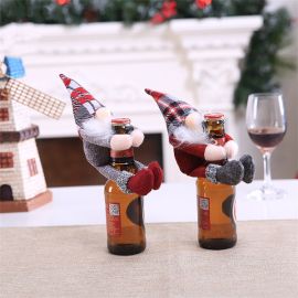 Christmas wine bottle cover doll Xmas table decoration