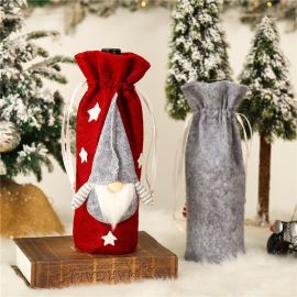 Christmas wine bottle sleeve forester doll cover