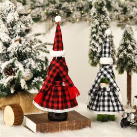 Christmas scarf hat dress wine bottle cover sets table decorations