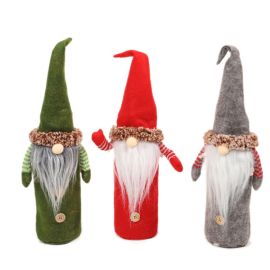 Christmas wine bottle sleeves santa claus cover sets