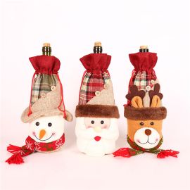 Christmas wine bottle sleeves xmas dinner table decoration