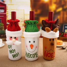Christmas wine bottle sleeve sacks santa claus xmas decoration
