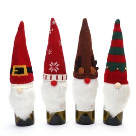 Christmas gnome wine bottle covers swedish tomte decoration