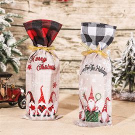 Christmas wine bottle sleeve cartoon cute cover xmas table decoration
