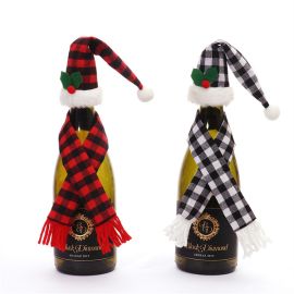 snowman practical woven christmas wine bottle covers