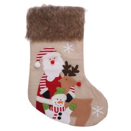 santa claus snowman soft christmas stockings decoration