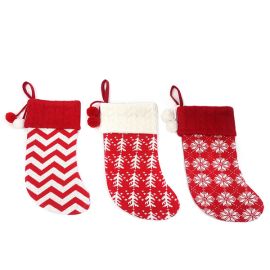 knit christmas stockings decoration xmas tree pendants