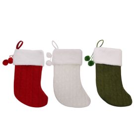 farmhouse cable knitted christmas stockings xmas decoration