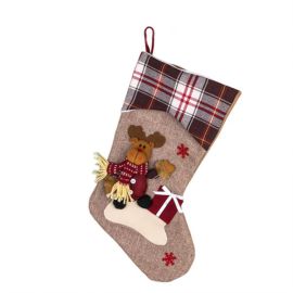 classic latticed collar christmas stockings xmas santa decoration