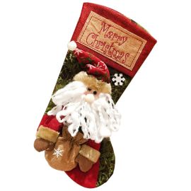 3D embroidery christmas stockings decoration
