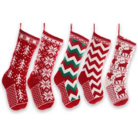 large knitted classic christmas stockings xmas decoration