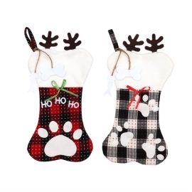 pet dog paw christmas stockings xmas tree decoration