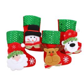 3D sequins christmas stocking xmas tree decoration