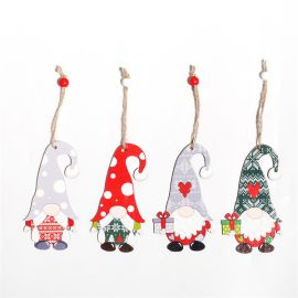 dot hat gnomes wooden pendants christmas hanging ornaments
