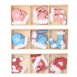 window dressing wooden pendants christmas hanging ornaments