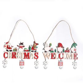 xmas wooden crafts pendant christmas hanging ornament