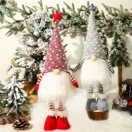 19" lighted santa claus gnome plush tomte christmas decoration