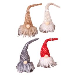 lighted christmas tree pendants gnome doll hanging ornaments