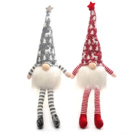 lighted long leg gnome pendants knitted christmas decoration