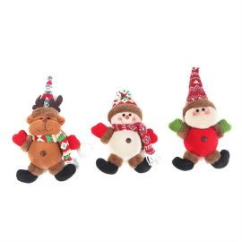 lighted classic santa plush ornament christmas decoration