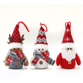 lighted classic santa plush tomte christmas hanging ornaments