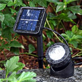 6-LED white light solar spotlight outdoor flood lamp panel