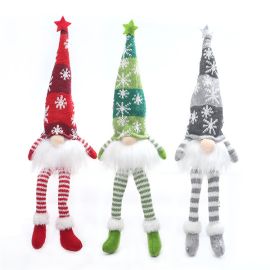 lighted long leg gnome ornament plush christmas decoration