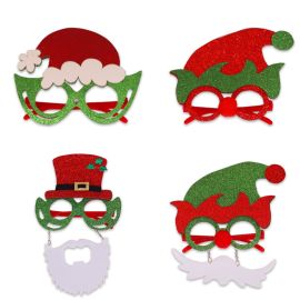 christmas glitter party glasses frames
