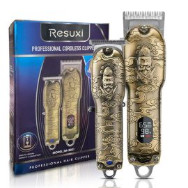 RESUXI 2021 rechargeable hair clippers cordless hair trimmer kits