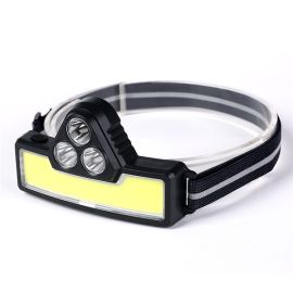 rechargeable COB headlight portable LED headlamp