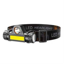 COB headlight rechargeable waterproof LED headlamp