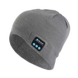 bluetooth music headset beanie built-in stereo speaker knitted hat