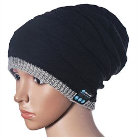 Wholesale bluetooth music headset beanie built-in speaker micphone knitted hat