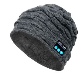 bluetooth music knitted hat wireless headset thickened beanie