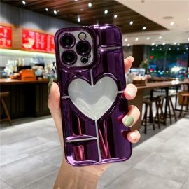 luxury soft love heart phone case for iphone 14 pro plus max