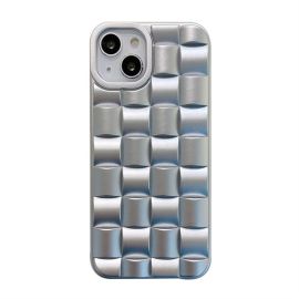 3D cube weave soft silicone phone case for iphone 14 pro plus max