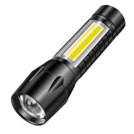 511 zoom aluminum led flashlight mini side COB torch