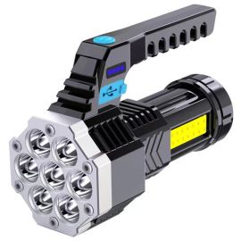 outdoor handheld LED flashlight portable rechargeable COB torch