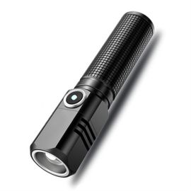 zoomable V6 mini LED torch rechargeable aluminum alloy flashlight
