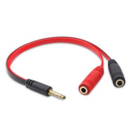 3.5mm jack 1 male to 2 female audio splitter adapter cable 