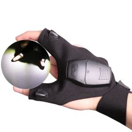 outdoor waterproof rechargeable LED flashlight gloves