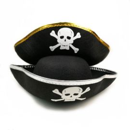 Halloween cosplay party pirate captain skull hat