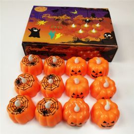 Halloween Pumpkin Spidery Candles LED Lamp 1Box/12pcs 