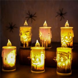Halloween LED Candle Lights Horror Ghost Pumpkin Castle Party Decors 1box/24pcs