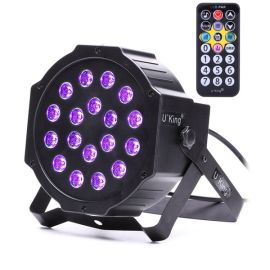 U`King 18W 18 Led Purple Par Light Stage Effect Lighting 1 Remote Control