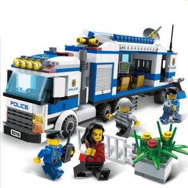 Sluban 2 in1 City Mobile Police Station Building Block Brick Toy 